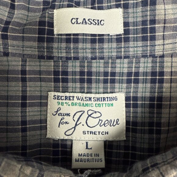 EUC Men's J. CREW Secret Wash Classic‎ Fit Tartan Plaid Shirt | Size L - Picture 8 of 12